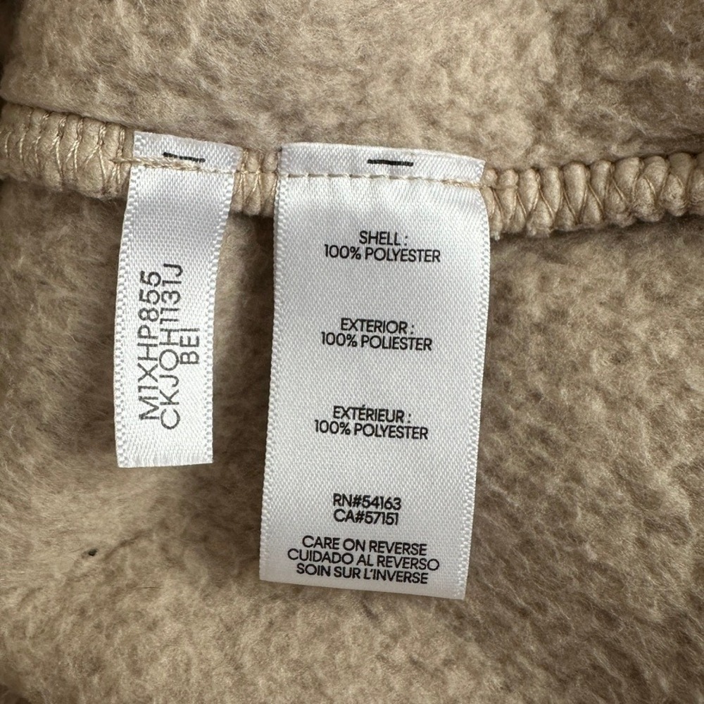 Calvin Klein Women's Sherpa Quarter Zip Pullover Jacket S M1XHP855 Teddy Fleece - Picture 6 of 7